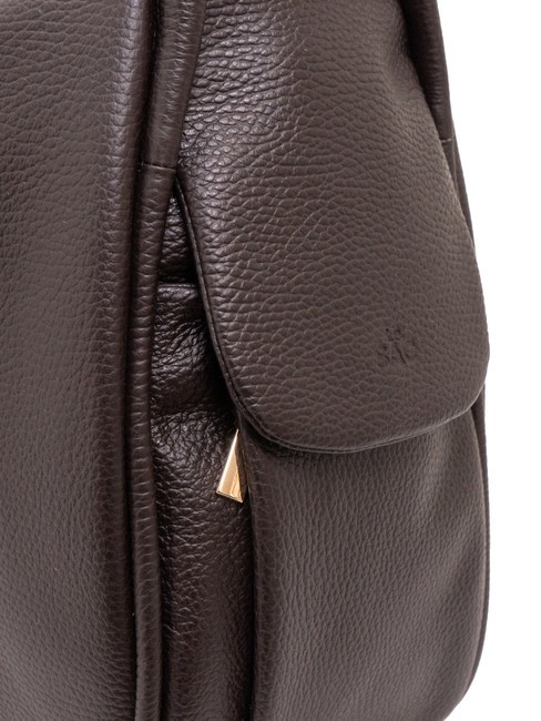 TRIO  Sac à dos en cuir martelé café25 - Sacs pour Femme