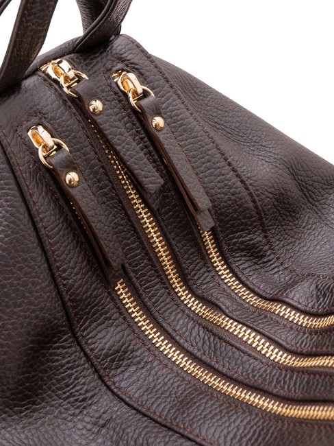 TRIO  Sac à dos en cuir martelé café25 - Sacs pour Femme