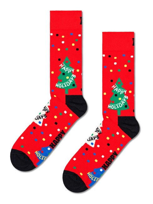 HOLIDAY TREE Coffret cadeau de 3 paires de chaussettes vert - Chaussettes unisexes