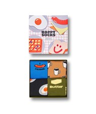 HAPPY SOCKS BREAKFAST Coffret cadeau de 4 paires de chaussettes bleu - Chaussettes unisexes - 6