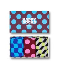 HAPPY SOCKS MULTICOLOR Coffret cadeau de 3 paires de chaussettes marine - Chaussettes unisexes - 5