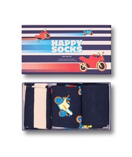 HAPPY SOCKS NAVY Coffret cadeau de 3 paires de chaussettes marine - Chaussettes unisexes - 5