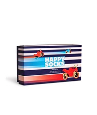 HAPPY SOCKS NAVY Coffret cadeau de 3 paires de chaussettes marine - Chaussettes unisexes - 6