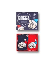 HAPPY SOCKS HOLIDAY CAT&DOG Coffret cadeau de 2 paires de chaussettes bleu - Chaussettes pour hommes - 4
