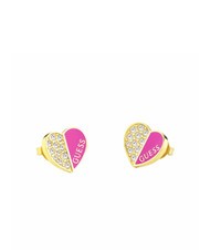 GUESS LOVELY GUESS Boucles d'oreilles coeur avec cristaux or jaune/fuchsia - Boucles d'oreilles - 2