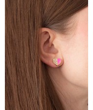 GUESS LOVELY GUESS Boucles d'oreilles coeur avec cristaux or jaune/fuchsia - Boucles d'oreilles - 3