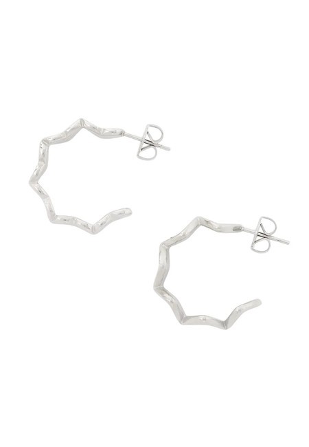 LOVELY GUESS Boucles d'oreilles coeur demi-cercle ARGENT - Boucles d'oreilles