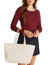 TOMMY HILFIGER TH SOFT LOGO Sac &agrave; provisions canne &agrave; sucre - Sacs pour Femme - 4