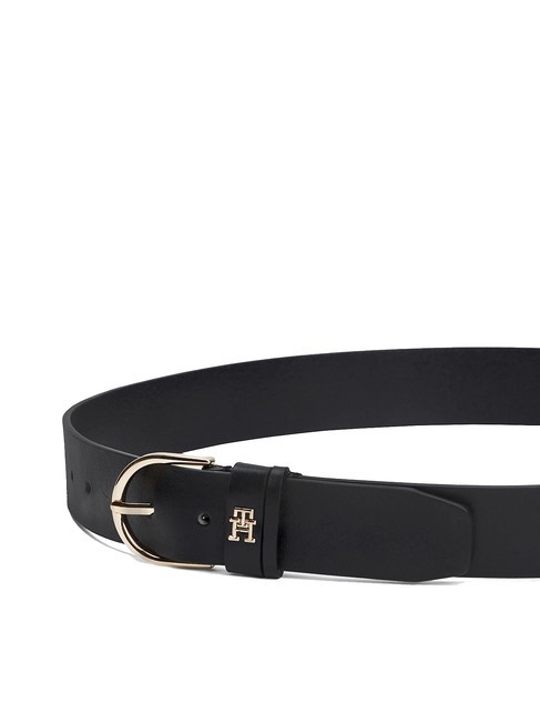 ESSENTIAL EFFORTLESS Ceinture en cuir fabriqu&eacute;e en Italie le noir - Ceintures