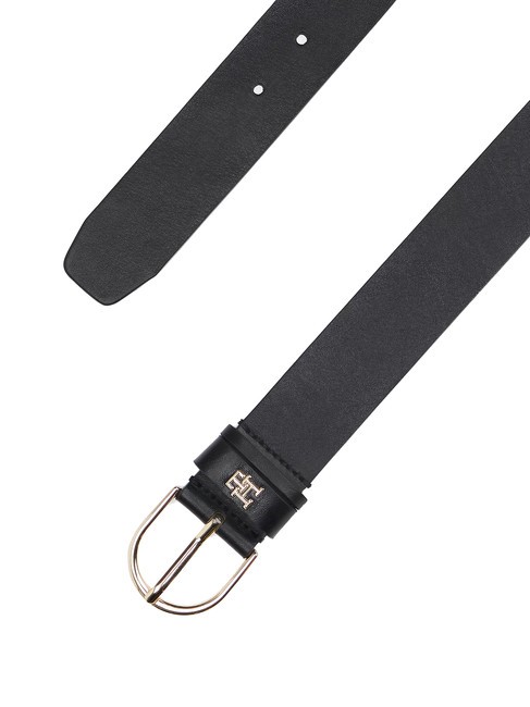 ESSENTIAL EFFORTLESS Ceinture en cuir fabriqu&eacute;e en Italie le noir - Ceintures