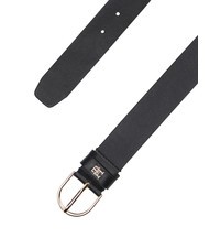 TOMMY HILFIGER ESSENTIAL EFFORTLESS Ceinture en cuir fabriqu&eacute;e en Italie le noir - Ceintures - 3