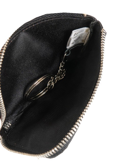 BASIC Pochette à clés en cuir avec zip noir - Porte-clés