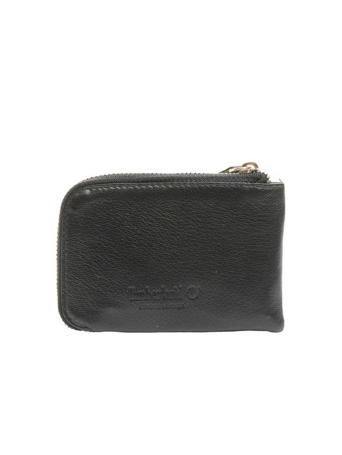 BASIC Pochette à clés en cuir avec zip noir - Porte-clés