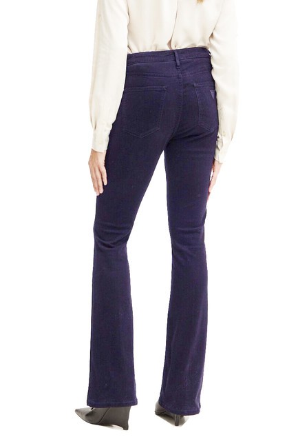 SEXY FLARE Pantalon stretch effet velours costume bleu - Pantalons pour femmes
