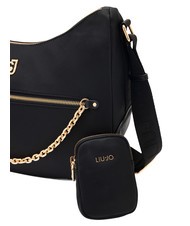 LIUJO ACHALA Sac bandoulière en nylon avec pochette NOIR - Sacs pour Femme - 4