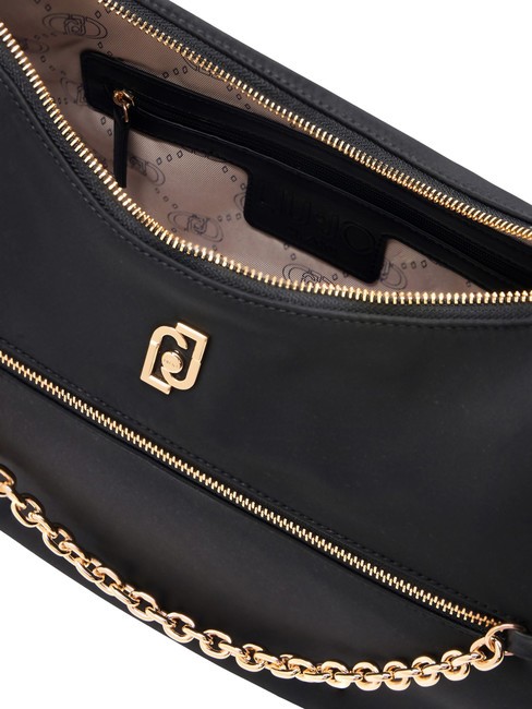 ACHALA Sac bandoulière en nylon avec pochette NOIR - Sacs pour Femme