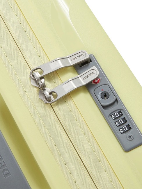 CLAVEL MR  Chariot à bagages à main jaune pâle - Valises cabine