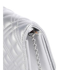 LOVE MOSCHINO QUILTED Pochette avec bandoulière en chaîne argent - Sacs pour Femme - 3