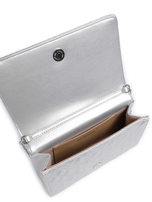 QUILTED Pochette avec bandoulière en chaîne argent - Sacs pour Femme