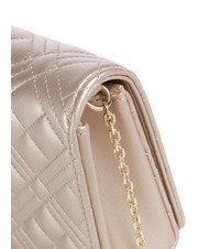 LOVE MOSCHINO QUILTED Pochette avec bandoulière en chaîne or - Sacs pour Femme - 3