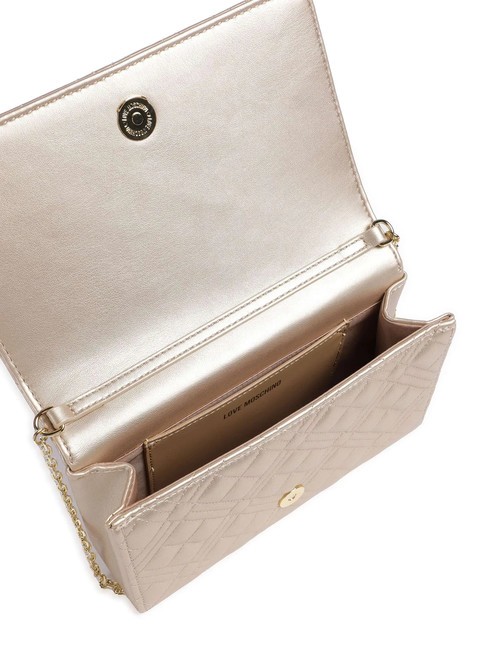 QUILTED Pochette avec bandoulière en chaîne or - Sacs pour Femme