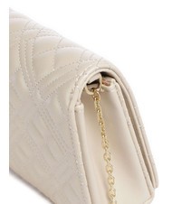 LOVE MOSCHINO QUILTED Sac avec rabat épaule Ivoire - Sacs pour Femme - 3