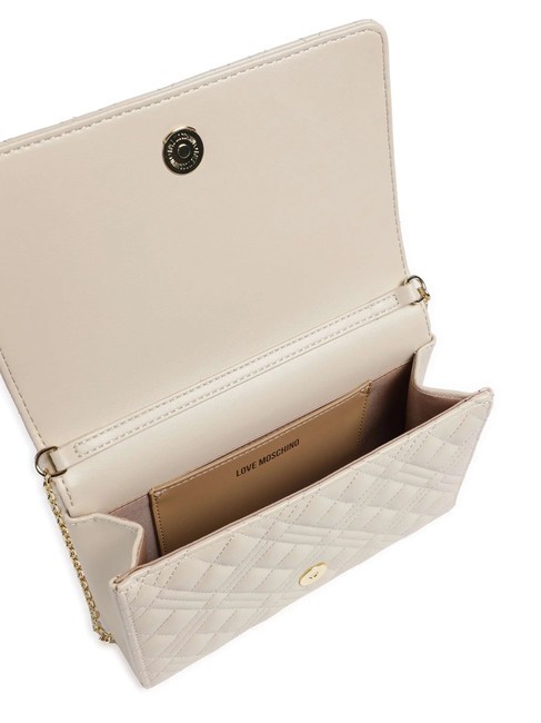 QUILTED Sac avec rabat épaule Ivoire - Sacs pour Femme