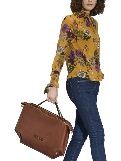 UNICA  Sac à main/épaule, en cuir MARRON - Sacs pour Femme