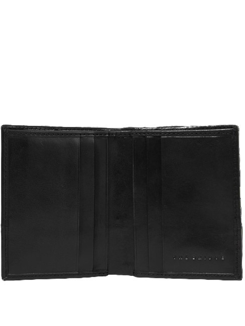 DAMIANO Portefeuille porte-cartes en cuir ruthénium noir / noir mat - Portefeuilles Homme