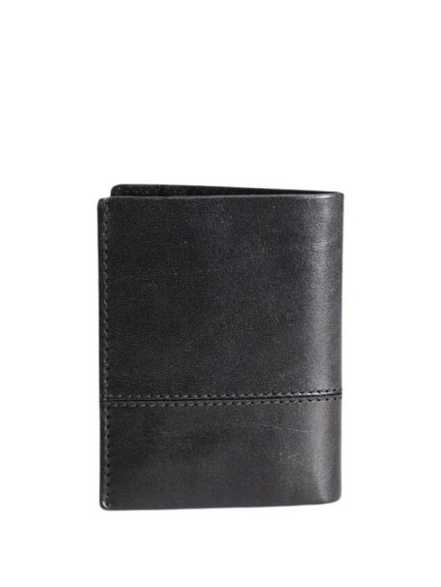 DAMIANO Portefeuille porte-cartes en cuir ruthénium noir / noir mat - Portefeuilles Homme