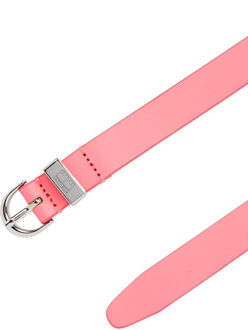 TOMMY JEANS Heritage Oval Ceinture en cuir rose bon go&ucirc;t - Ceintures