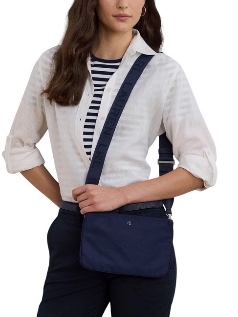 LANDYN Sac bandoulière plat en nylon marine2 - Sacs pour Femme