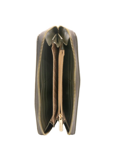 BELLA Grand portefeuille zippé autour taupe - Portefeuilles Femme