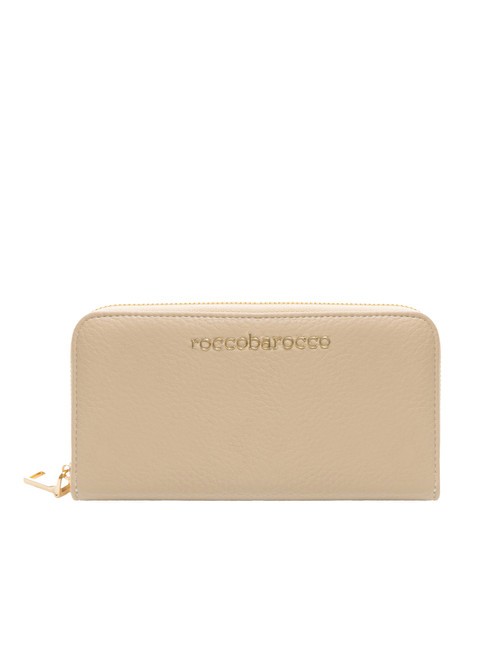 LOLA Grand portefeuille zipp&eacute; autour beige - Portefeuilles Femme