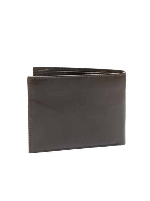 PLAIN Portefeuille en cuir 8cc marron fonc&eacute; - Portefeuilles Homme