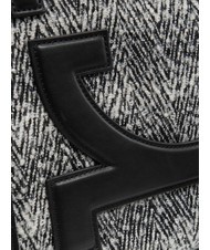 ROCCOBAROCCO ICONIC WOOL Sac cabas avec bandouli&egrave;re noir/blanc - Sacs pour Femme - 3