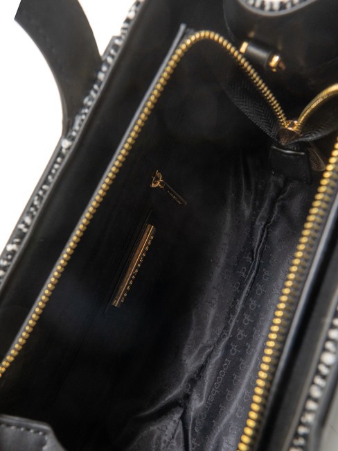 ICONIC WOOL Sac cabas avec bandouli&egrave;re noir/blanc - Sacs pour Femme