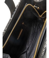 ROCCOBAROCCO ICONIC WOOL Sac cabas avec bandouli&egrave;re noir/blanc - Sacs pour Femme - 4