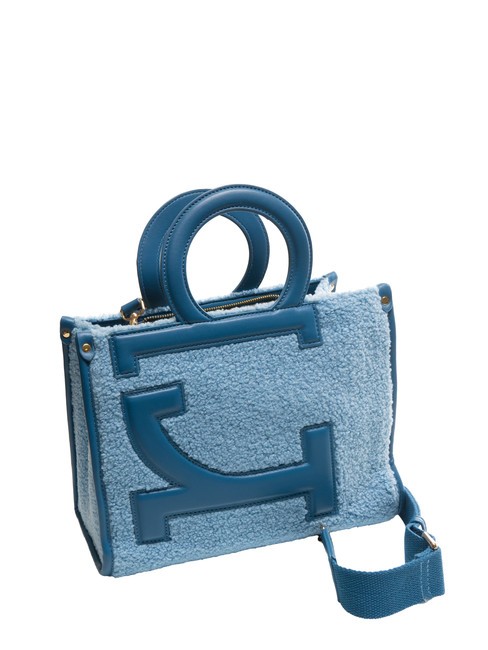 ICONIC TEDDY Sac cabas avec bandouli&egrave;re bleu - Sacs pour Femme