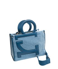 ROCCOBAROCCO ICONIC TEDDY Sac cabas avec bandouli&egrave;re bleu - Sacs pour Femme - 2