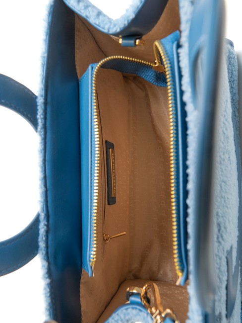 ICONIC TEDDY Sac cabas avec bandouli&egrave;re bleu - Sacs pour Femme