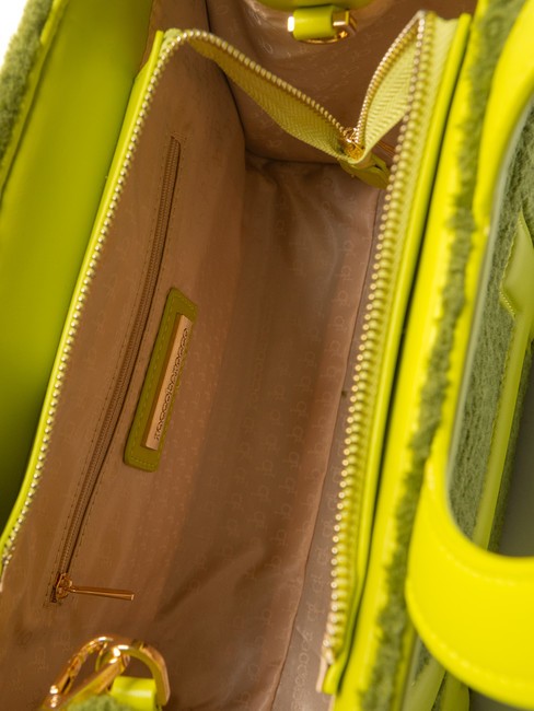 ICONIC TEDDY Sac cabas avec bandouli&egrave;re vert acide - Sacs pour Femme