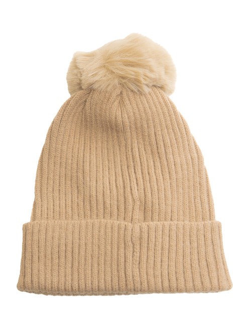 PON PON Casquette avec revers noisette - Bonnets