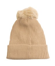 ROCCOBAROCCO PON PON Casquette avec revers noisette - Bonnets - 3