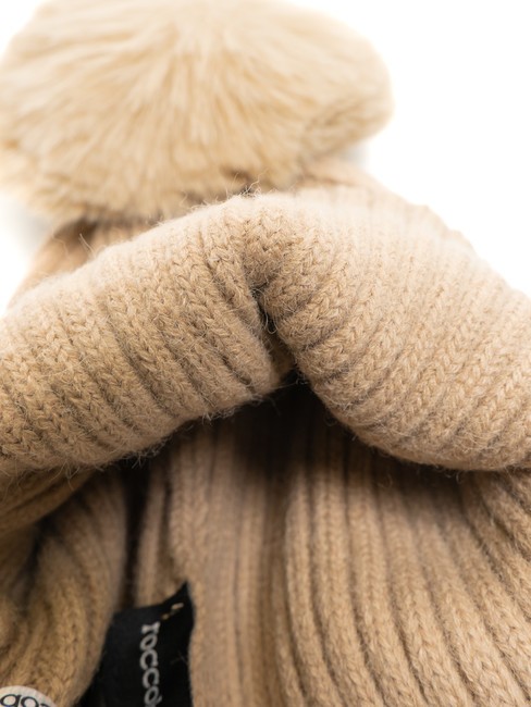 PON PON Casquette avec revers noisette - Bonnets