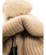 ROCCOBAROCCO PON PON Casquette avec revers noisette - Bonnets - 4