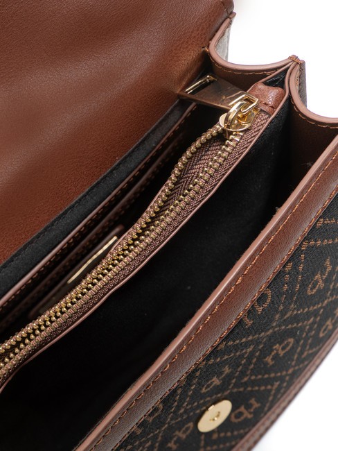 FRIDA Sac cartable en tissu jacquard chocolat - Sacs pour Femme