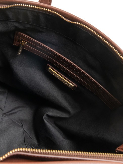 FRIDA Sac shopping en tissu jacquard chocolat - Sacs pour Femme