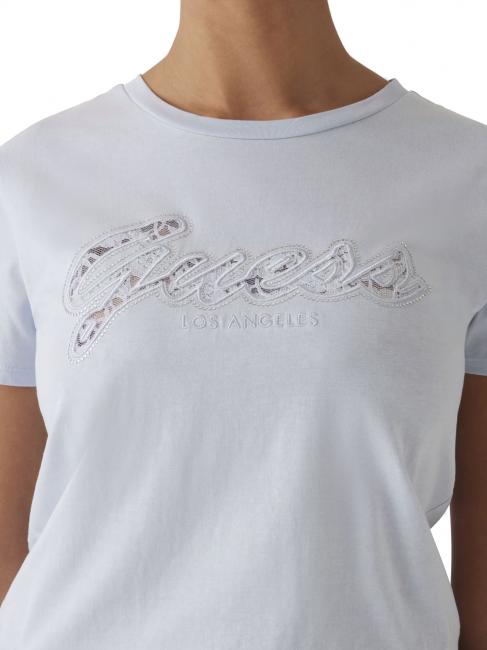 SS SCRIPT LACE LOGO EASY  T-shirt en coton bleu des voies respiratoires - T-shirt