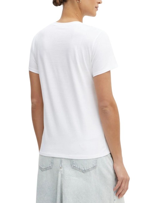 SS SCRIPT LACE LOGO EASY  T-shirt en coton blanc pur - T-shirt